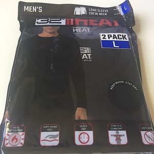 32 DEGREES HEAT 2-PACK LONG SLEEVE CREW NECK